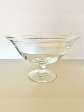 PartyLite RETIRED glass pedestal bowl candle holder P7046 *RARE*